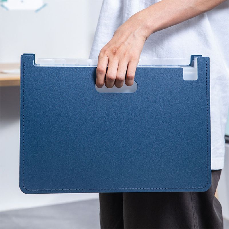 OOTDTY, carpeta de archivo con 13 bolsillos en expansión, organizador A4, soporte de almacenamiento de papel para documentos, material de oficina y escuela