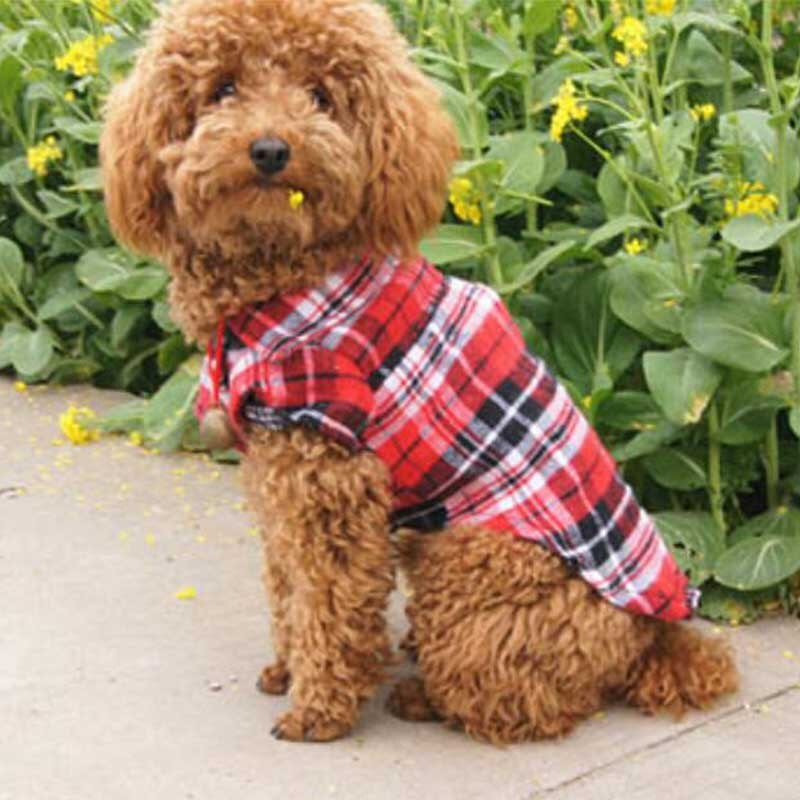 XS-XL Hond Kleding Voor Hond Zachte Zomer Plaid Hond Vest Kleding Voor Kleine Honden Chihuahua Katoen Puppy Shirts T shirt Kat Vesten