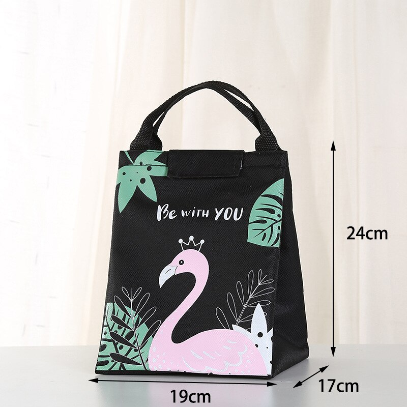 Comedor térmico de la caja de almuerzo portátil PAQUETE DE AISLAMIENTO impermeable almuerzo de paño Oxford bolso para las mujeres de los hombres, bolso bolsas bolsa: swan