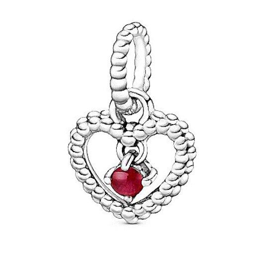 Nueva joyería de San Valentín dijes plata 925 Original piedra natal colección colgante enero-diciembre encanto Fit de cumpleaños: July