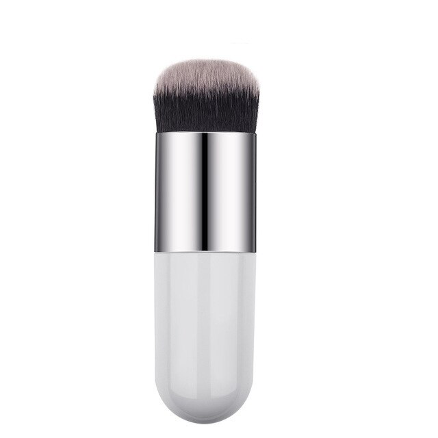 Small fat pile foundation brush blush brush high-gloss brush powder paint makeup brushes: White Sliver