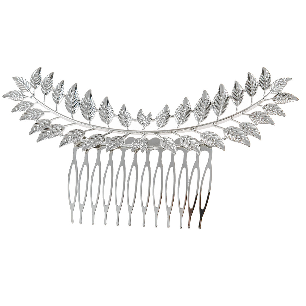 Shuangshuo cheveux côté peignes français peigne à cheveux dents droites pince à cheveux peigne torsion peigne à cheveux voile peigne cheveux accessoires bijoux: Couleur jaune clair