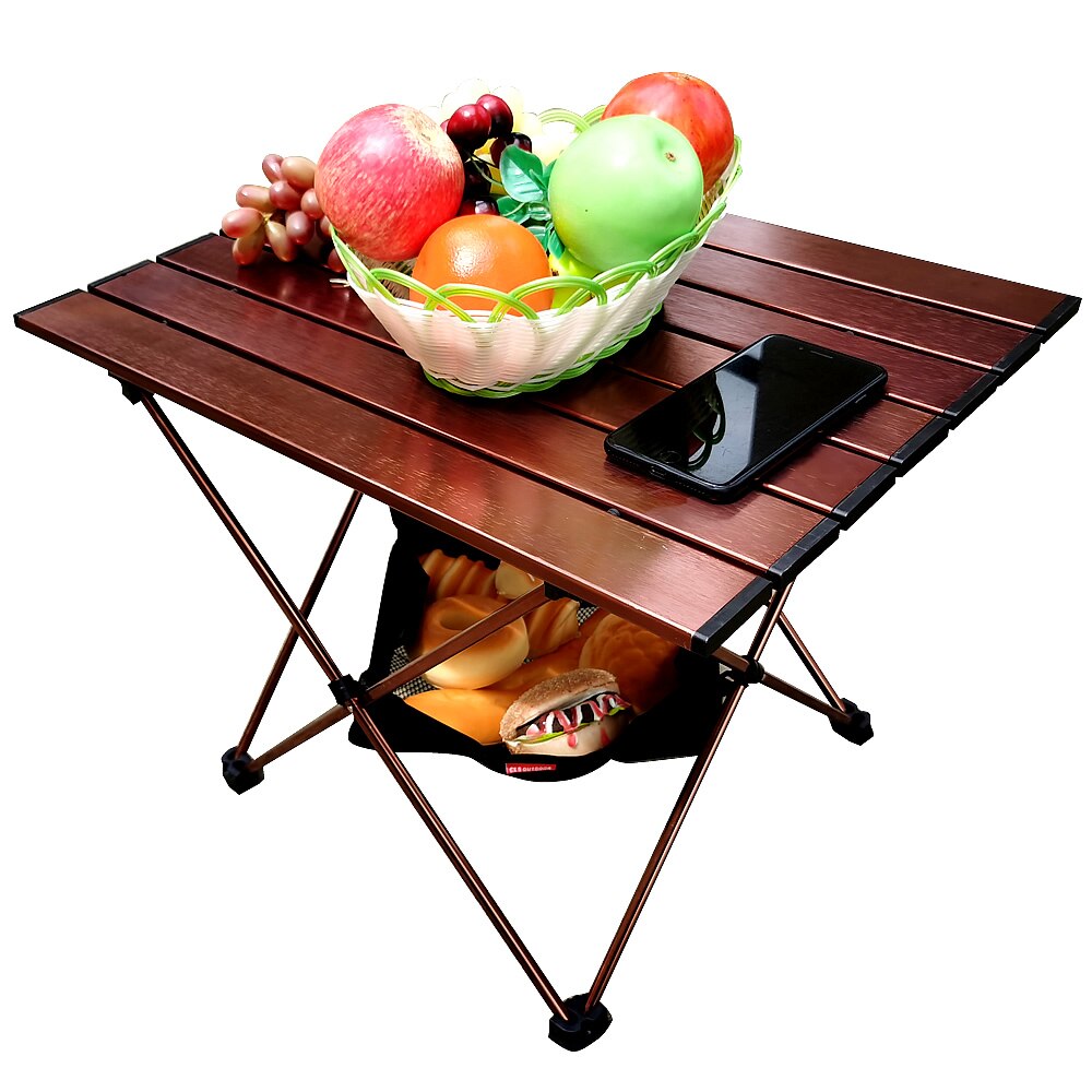 Outdoor Camping Barbecue Folding Table Portable Ultralight Aluminum Alloy Foldable Picnic BBQ Desk Aluminum Alloy Portable