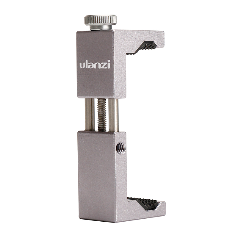 Ulanzi Metalen Telefoon Statief Clip Iron Man ST-02S Aluminium Smartphone Tripod Mount Stand Adapter Verticale Opnamen voor Smart Telefoon: White