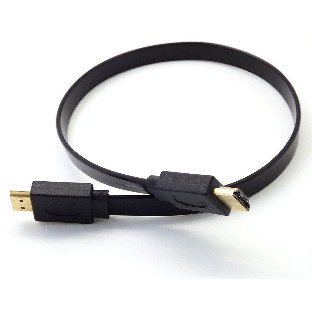 Full HD Short HDMI Cables1.4Version Thin Flat Cable Plated Plug Male-Male HDMI Cable 1080p 0.5M HDTV Audio Video Data Cables