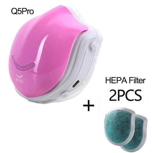 Xiaomi Norma Mijia Q5S Q5Pro Q7 Elettrico Maschere Anti-nebbia di Sterilizzazione Del Viso Fornisce Aria Attivo PM2.5 Filtro Respiratore: Pro Pink 2 Filters