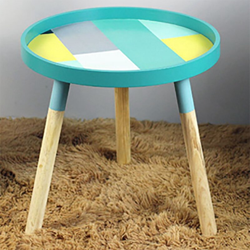 -Small Fresh Mini Coffee Tables Wood Low Round Tables Living Room Home Furniture Home Decoration Accessories