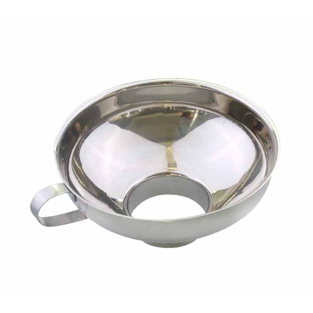 Jarra de boca ancha de acero inoxidable, embudo de botella, taza, aceite, granos de vino, tolva, herramienta de apertura de vástago ancho, permite alimentos grandes: Small