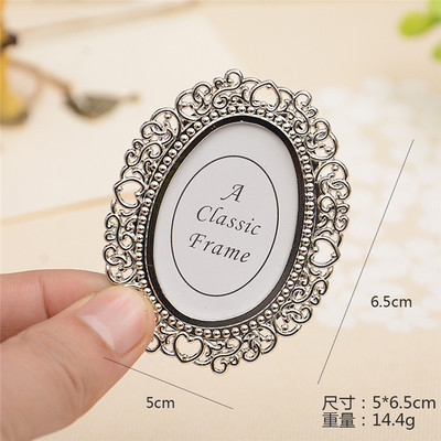 Mini marco de fotos europeo de Metal Retro, llavero de aleación para niños, marcos de estudio fotográfico, , decoración de escritorio, marcos de pintura: Lavanda