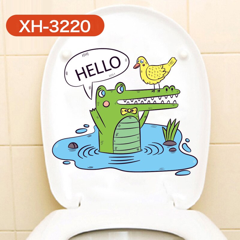 1pc Undersea Animal Toilet Bathroom Wall Stickers Waterproof Toilet Sticker Home Decoration Pattern Diy Funny Mural Art