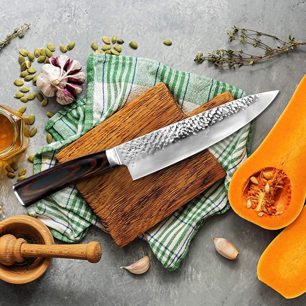 Kitchen Knife 8 inch Japanese Chef Knives 7CR17 440C High Carbon Stainless Steel Meat Cleaver Slicer Santoku Knife