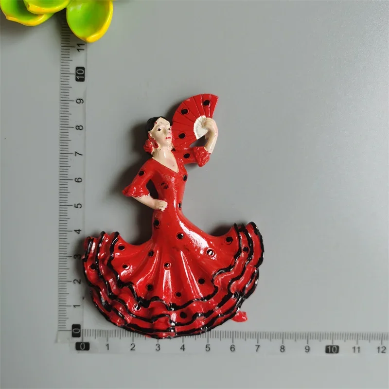 Magneet Tenerife Spanje Barcelona Toerisme Souvenirs Flamenco Danser Malaga Koelkast 3D Magnetische Stickers Ideeën: Sky Blue