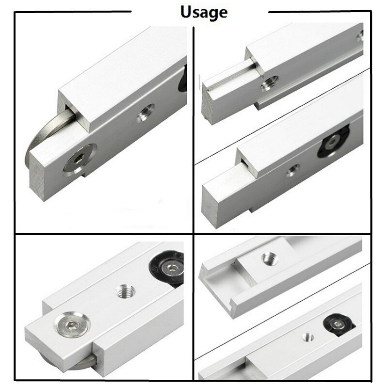 Aluminum alloy T-track groove beveled track and beveled slide and bevel bar slider table saw bevel gauge bar woodworking tool
