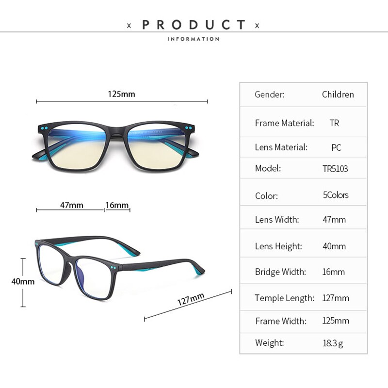 Gafas fotocromáticas cuadradas para niños y niñas, lentes con filtro de luz azul Tr90 para niños de 6 a 12 años, gafas antiradiación para ordenador