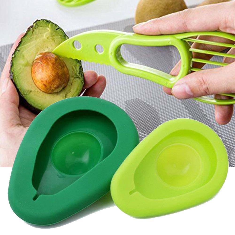 Huishoudelijke groene 2 stuks avocado saver siliconen verse voedselhuggers conserveringsdeksel zegel fruit opvouwbaar  g6 t 1