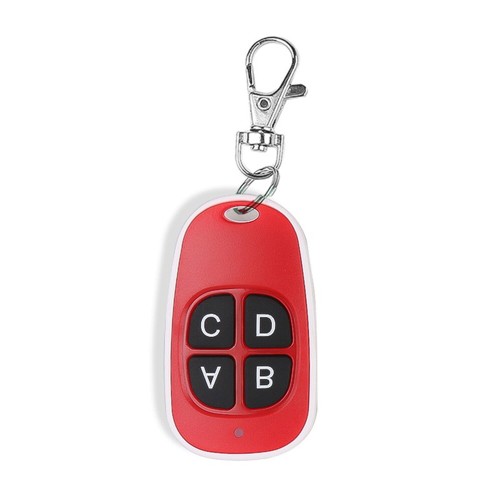 Kebidu 4 kleuren Draadloze 433Mhz Afstandsbediening Copy Code Remote 4 Kanaals Elektrische Klonen Gate Garagedeur Auto sleutelhanger: Red