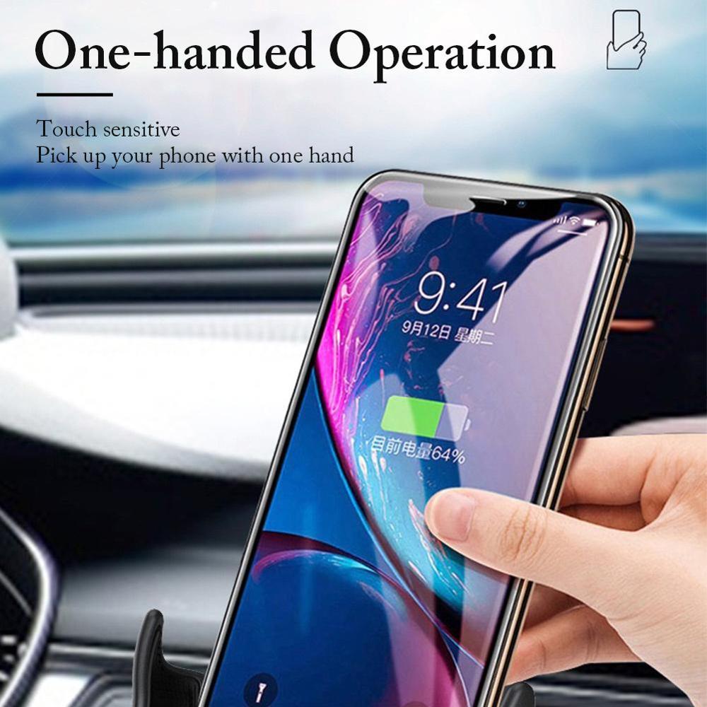 15W Wireless Charger Car Phone Holder Qi Induction Sensor Fast Charging Stand Mount For Samsung S20 S10 iPhone 11 Pro XS XR X 8