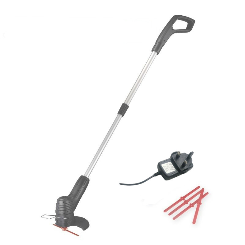 Grass Trimmer Portable Smart Wireless Electric Lawn Mower Lithium Battery Weeding USB charging Length Adjustable Pruning Cutter: UK Plug