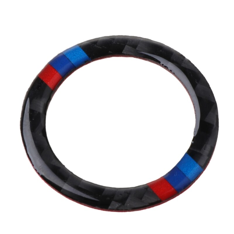 Auto motor start/stop knop koolstofvezel decor ring voor  e90 e92 e93