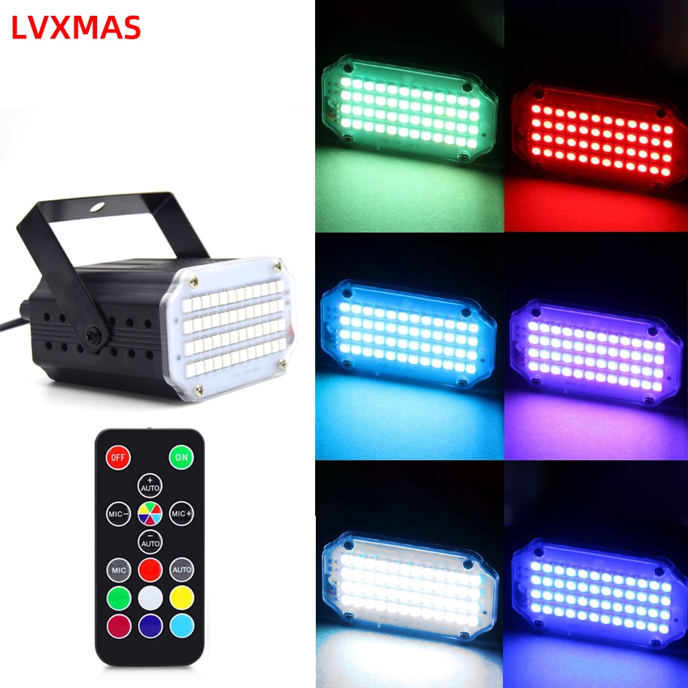 48 Leds Bühne Lichter RGB Disko Licht Stimme Aktiviert LED Party DJ Party Aktiviert Blitz-Beleuchtung Wirkung