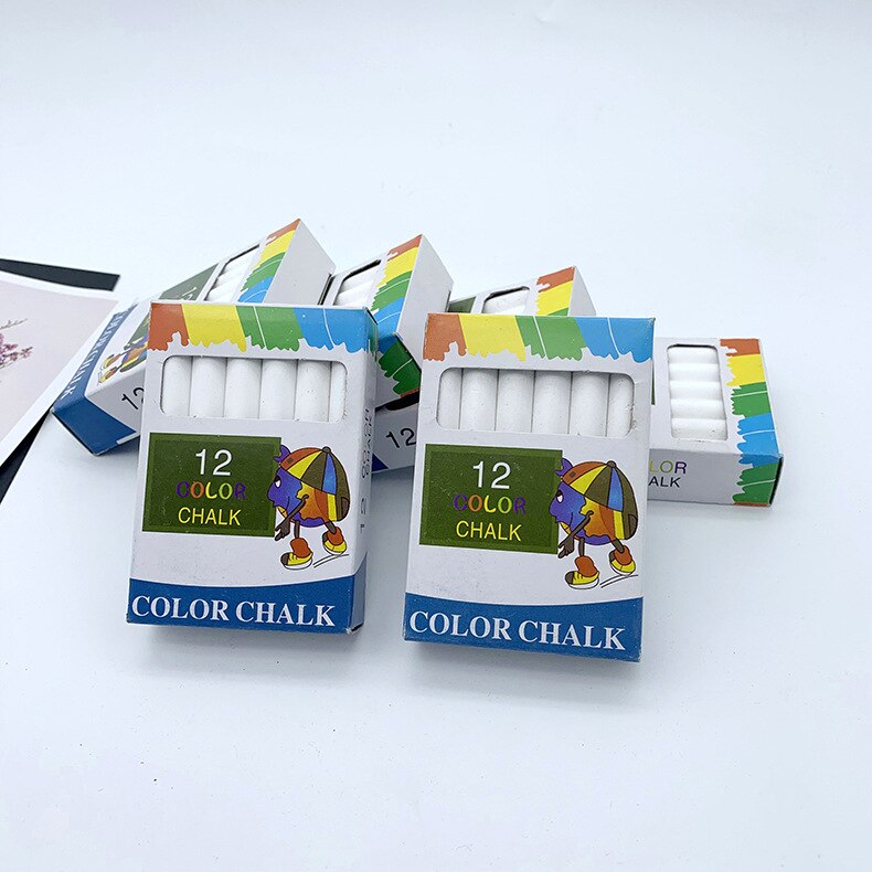 Dustless Teacher Colour Chalk Pen Drawing Chalks For Blackboard Stationary Office School Supplies 12 pcs/Lot