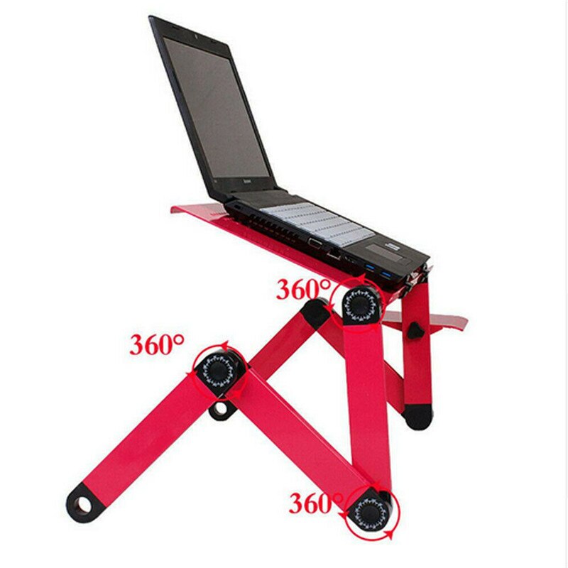 ADJUSTABLE LAPTOP COMPUTER FOLDING DESK / TABLE STAND BEDROOM STUDY