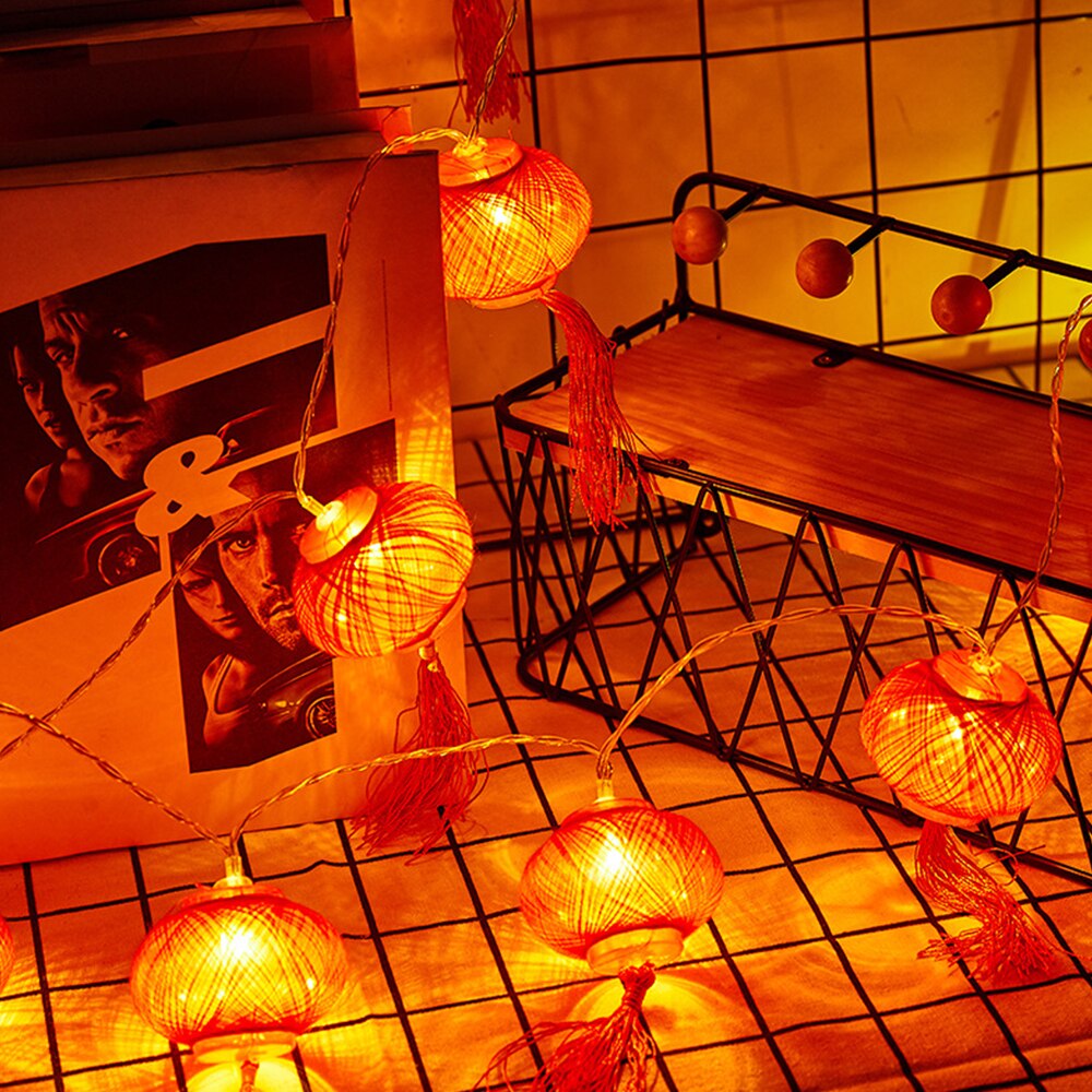 3V lanterna Festival Festival di primavera tradizionale cinese lanterna rossa corda luce/batteria scatola decorazioni natalizie di capodanno