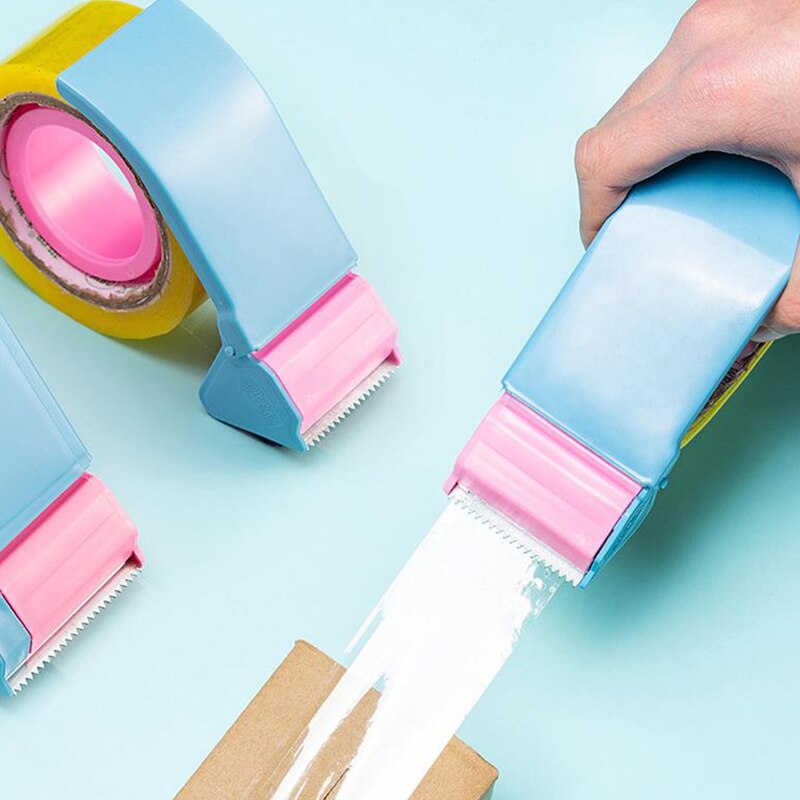 Dispensador de cinta de sellado de plástico, cortador de cinta de rodillo de ancho de paquete de embalaje, soporte de cinta de sellado, herramientas de máquina de embalaje Manual