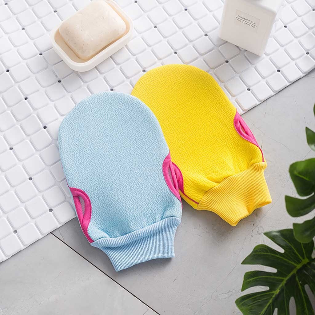 Lingette de douche colorée Double face #10, serviette de frottement pour salle de bain, gants de nettoyage de Massage de salle de bain