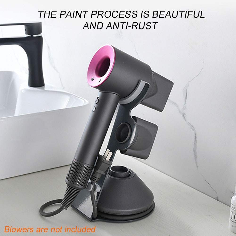 Desktop Stand Wear Resistant Solid Home Bathroom Organizer Magnetic Hair Dryer Holder Zinc Plated Steel For Dyson