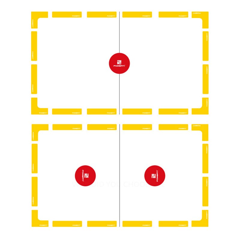 Outdoor Indoor Tennis Hof Lijn Marker Set Badminton Basketbal Voetbal Volleybal Pickleball Hof Maker Sticker 16 Pcs