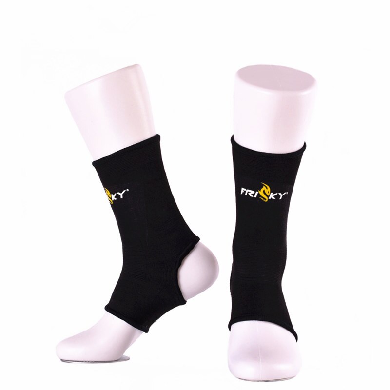 1 para tajski boks sport orteza stawu skokowego skarpety uciskowe stóp ochronny sprzęt siłownia Sanda Muay Thai sprzęt Protector noga: Black / M