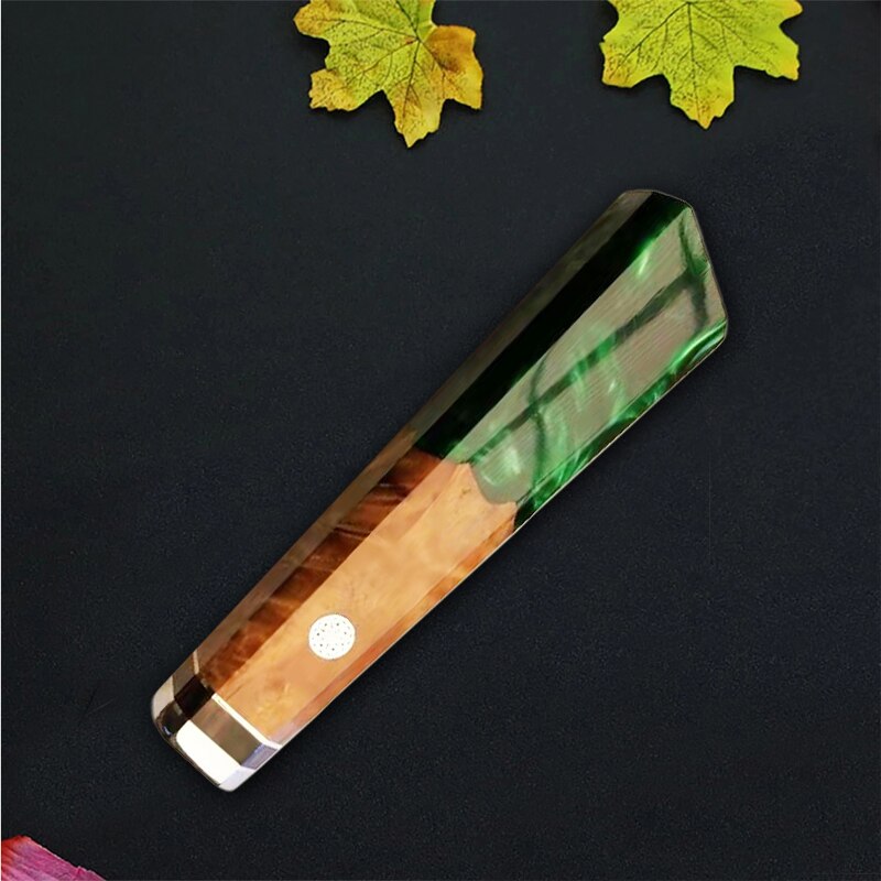 Manche de couteau en bois dur, outil pour la maison, anneau en acier inoxydable, bricolage