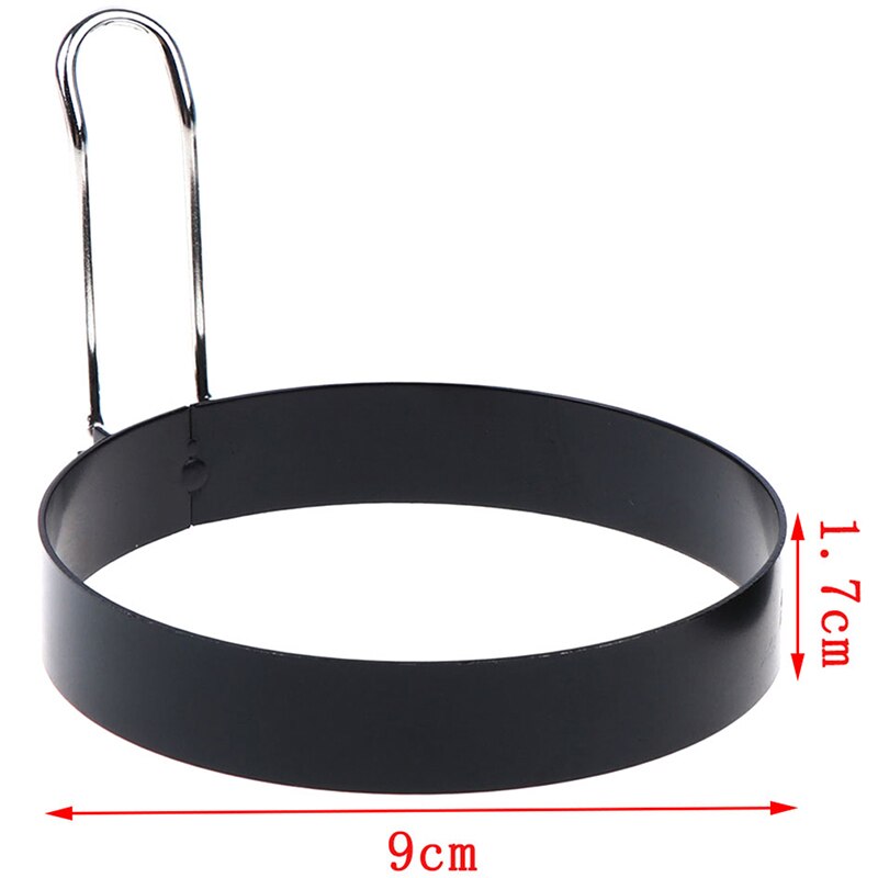 2pc antiaanbakvormen voor gebakken eieren met handvat, ronde pannenkoekvormen, eieren, bakvorm