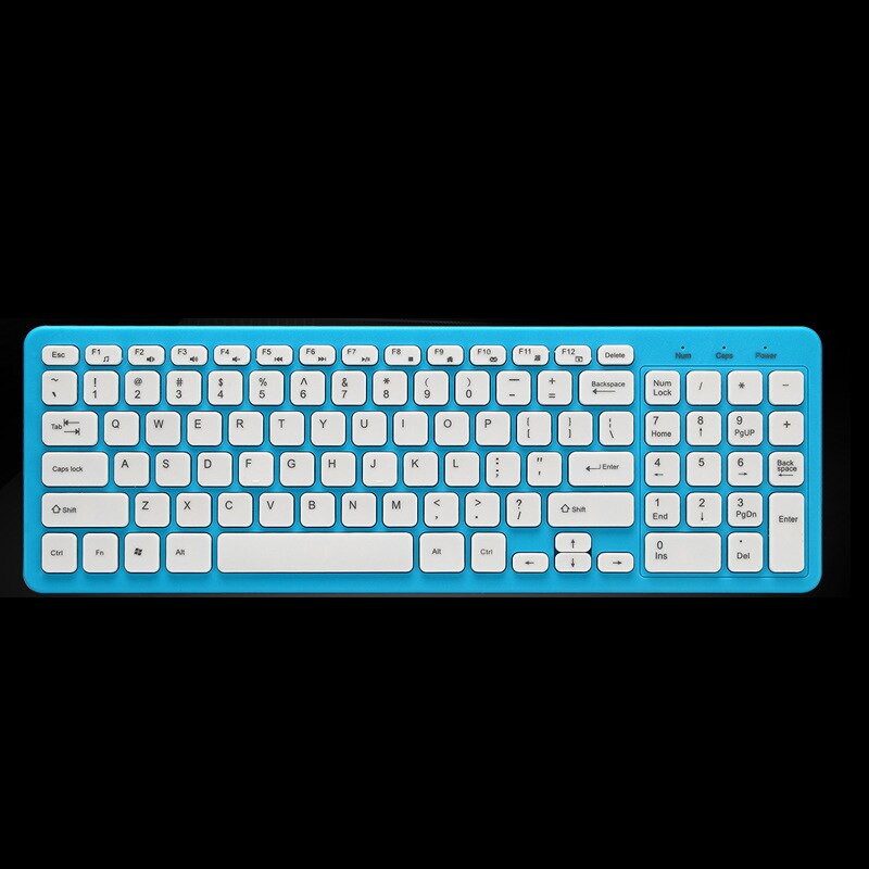 ultra tynn bærbar standard 96-- nøkkel trådløst bluetooth-tastatur til ipad iphone mac pc (hvit svart blå rosa)
