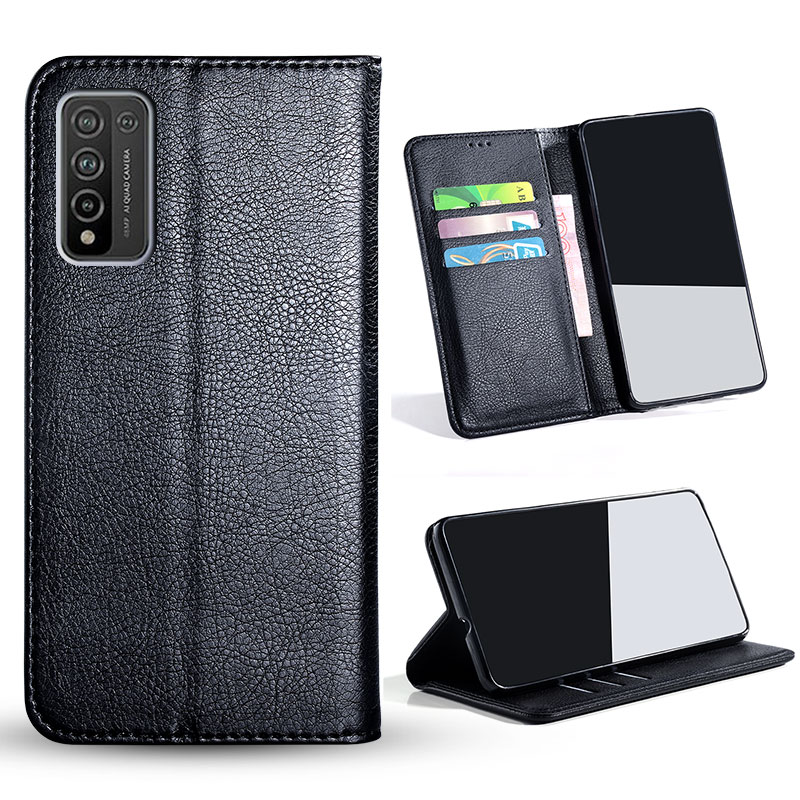 Coque en cuir PU de luxe pour Huawei honour 10X lite, 6.67 pouces, avec intérieur en TPU, sans aimant