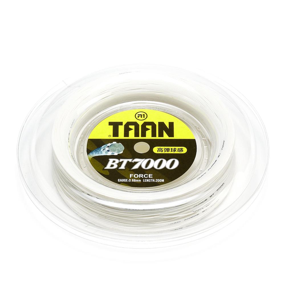 Cuerdas de bádminton TAAN BT7000, 0,68mm, duraderas, alta flexibilidad, buen Control, 200m: White