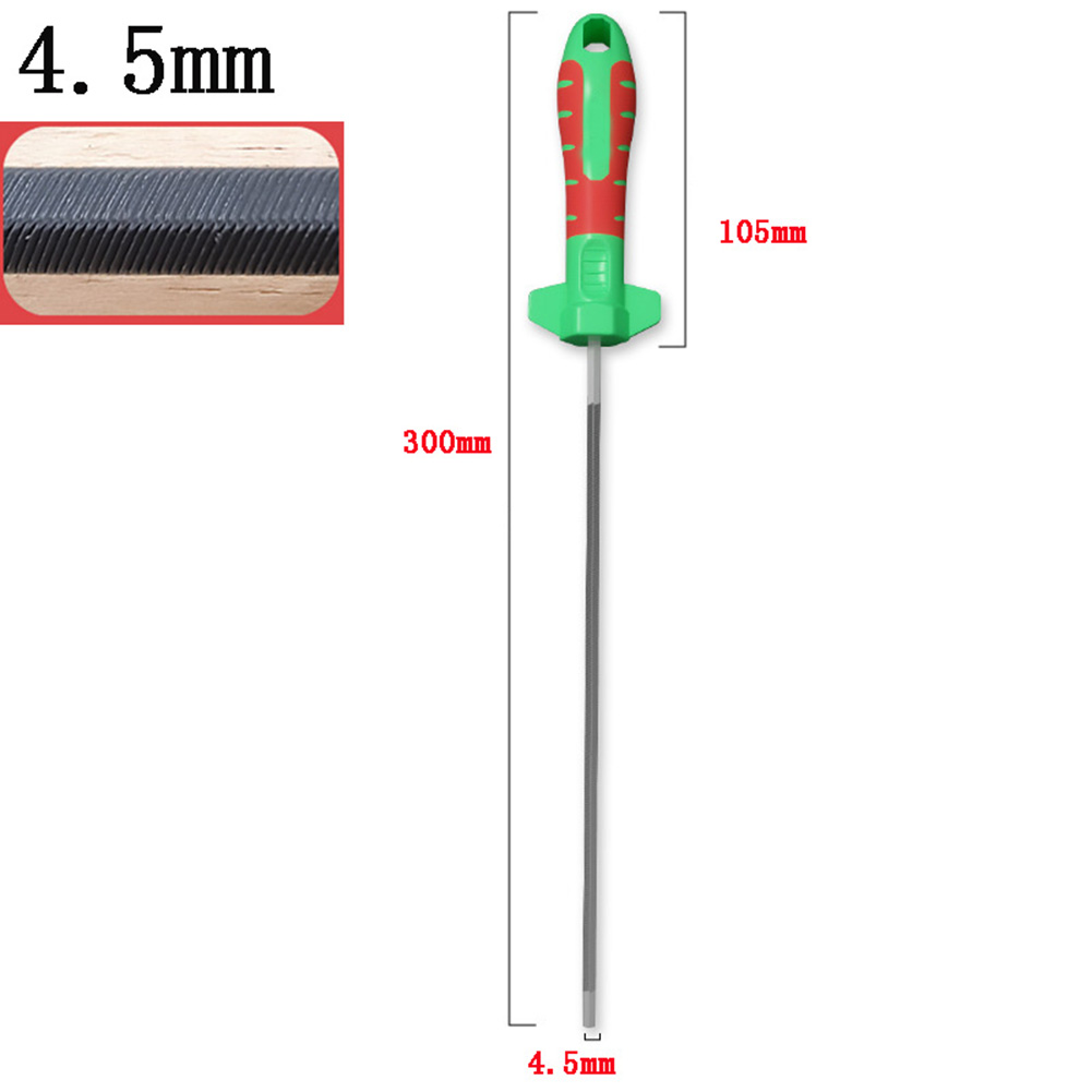 1PC Hex Chainsaw Chain File 3.8mm 4.5mm 5.2mm Hex Chainsaw Saw Chain Files Ener For Woodwork Electric Chainsaw Hand Tools: Beige