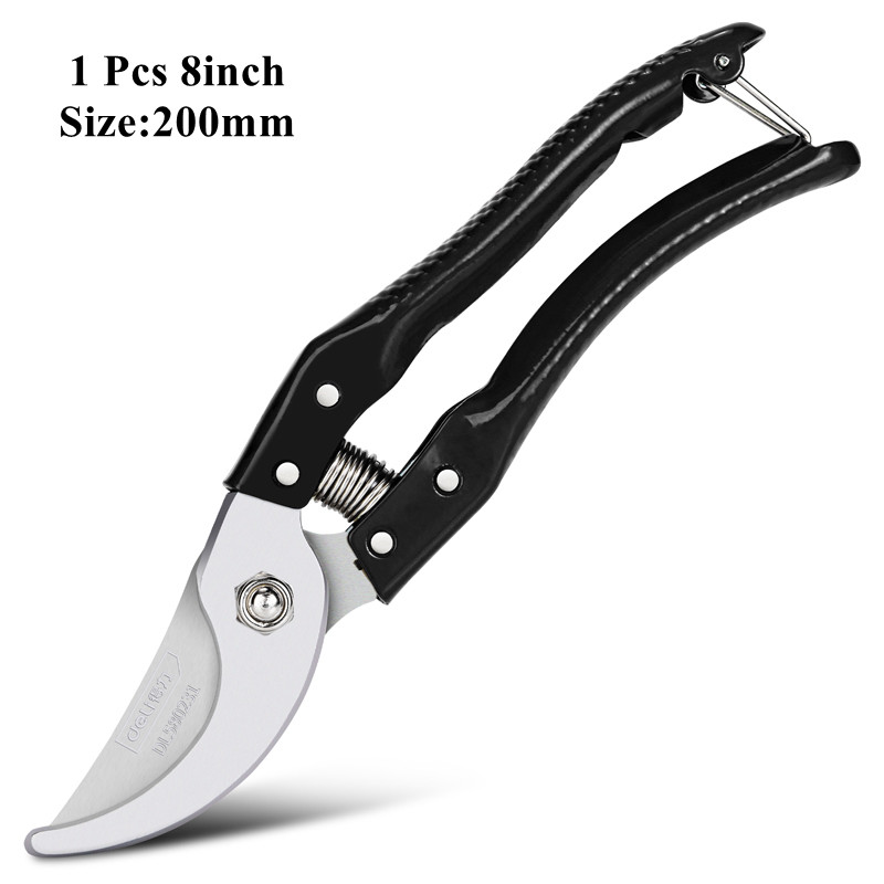 1 Pz Potatore Forbici Da Giardino Professionale affilato circonvallazione Cesoie Da Potatura rifinitore per Alberi Cesoie A Mano clipper per Attrezzi Da Giardinaggio: nero