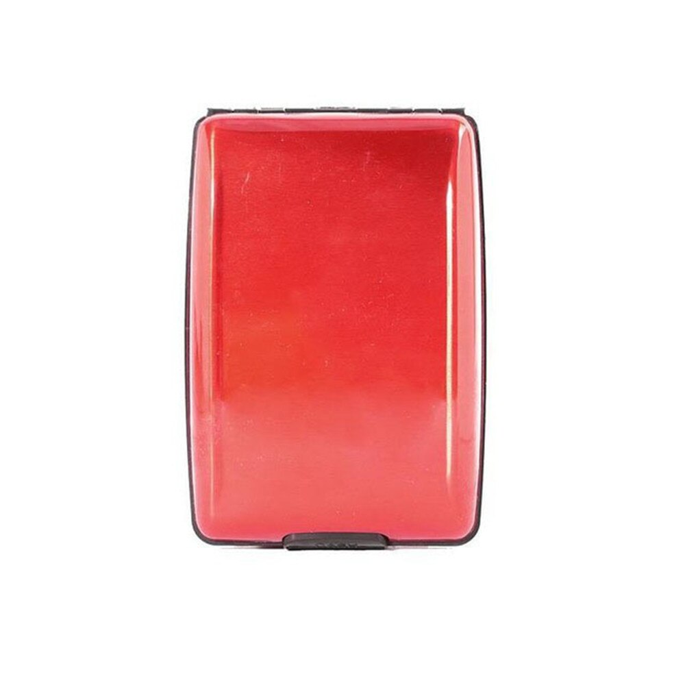 Aluminium Portemonnee Bankkaart Blocking Hard Case Credit Card Wallet Anti Rfid Scanning Beschermen Kaarthouder Mannen Zakelijke Portemonnee: Red