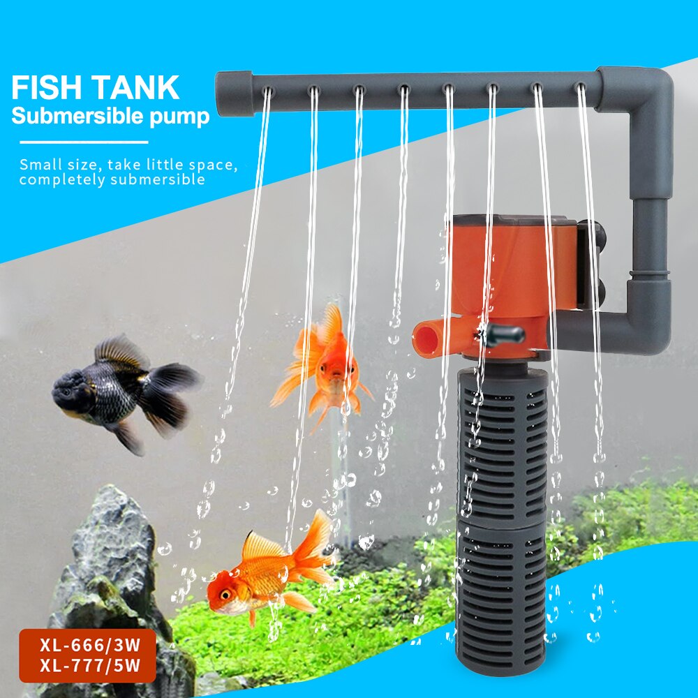 3 In 1 Aquarium Internal Filter Oxygen Submersible Pump Helps To Stable Water Large Oxygen Content Save Energy