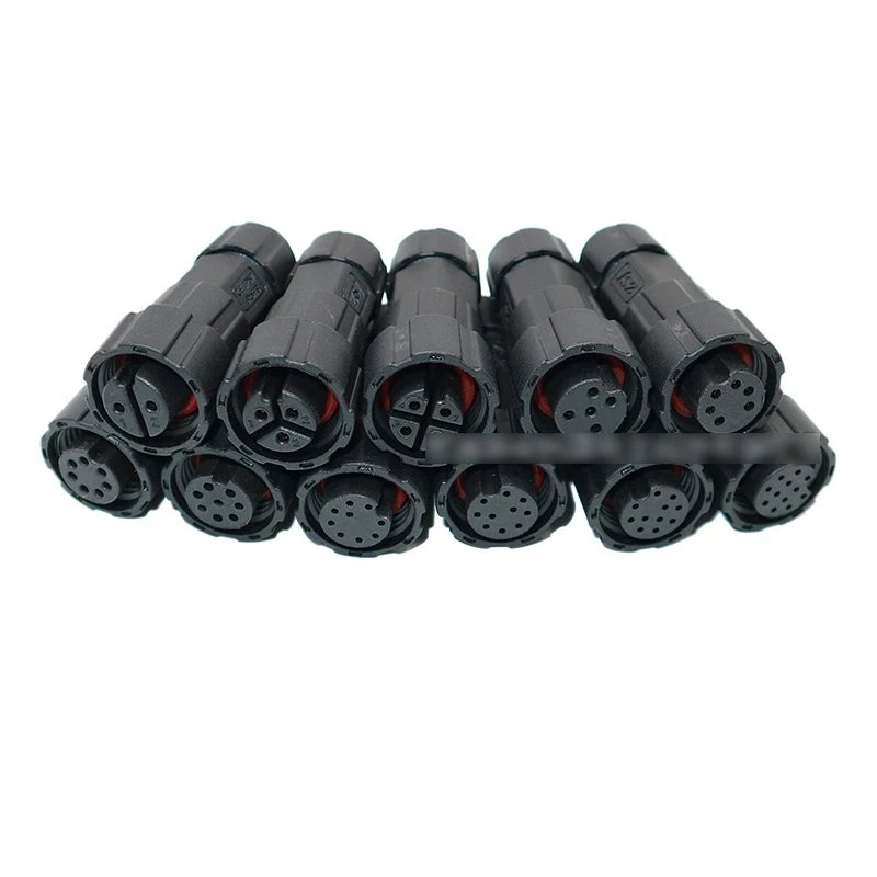Conector soldado ensamblado IP68 M12 para exteriores 2 3 4 5 6 7 8 pines conector impermeable junta acoplamiento de aviación enchufe macho hembra