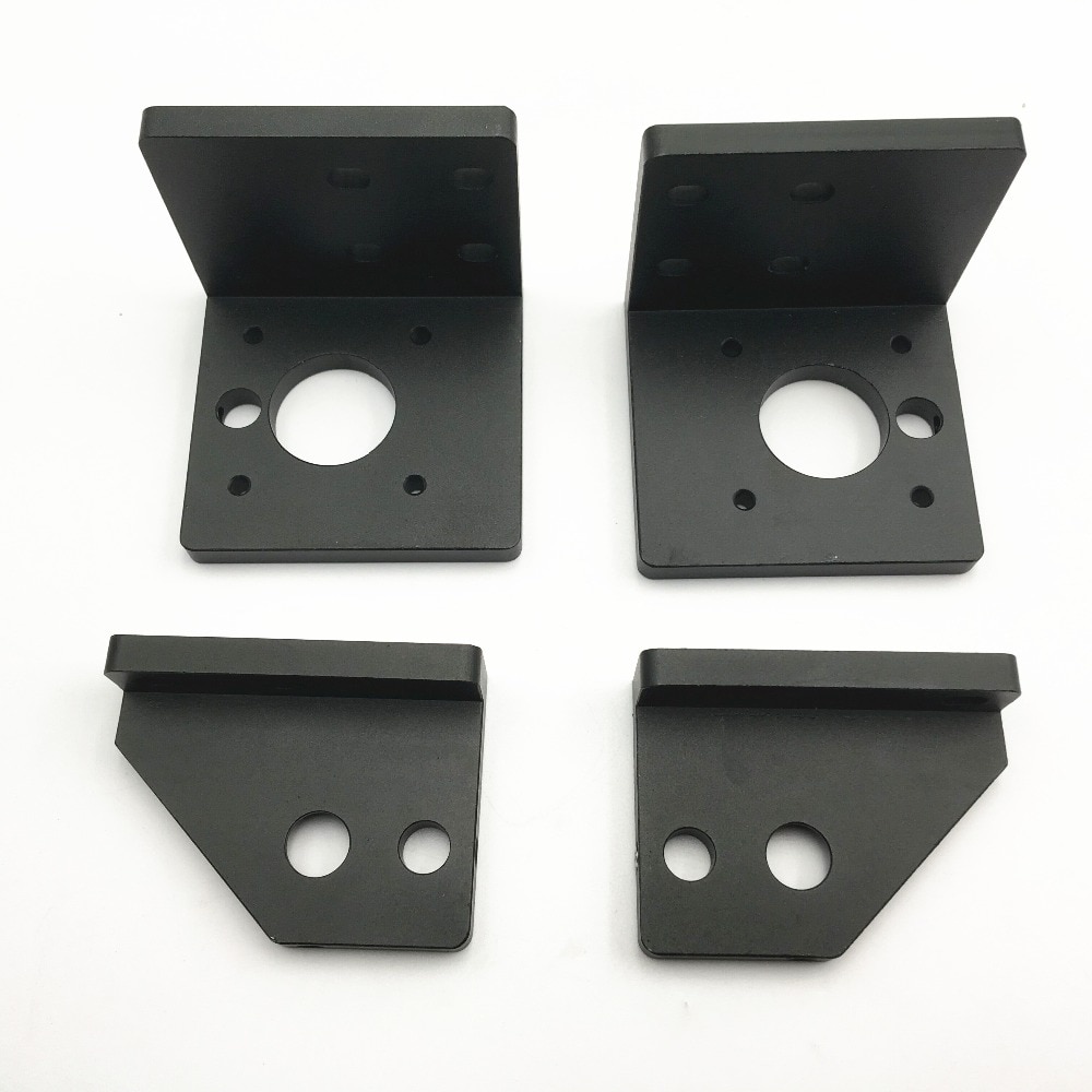 Version d'extrusion d'imprimante 3D à distance AM8/Anet A8 de 22mm, support de moteur pas à pas axe Z anodisé noir et kit de support de tige supérieure