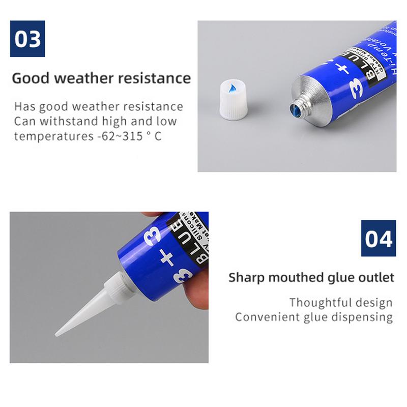 3.5Oz Auto Kit Siliconen Rubber Waterdicht Hoge Temperatuur Resistente Auto Pakking Kit Voor Auto Motorfiets Motor Afdichting