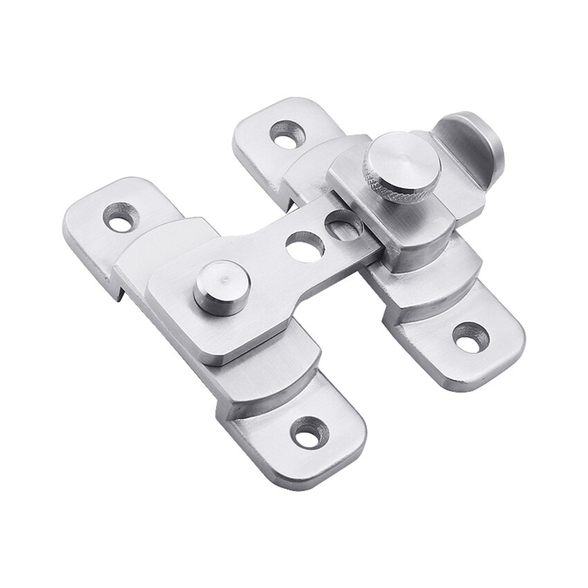 Flip Door Latch, 270 Degree Heavy Duty Stainless Steel Bar Gate Latches Safety Door Lock, Brushed Finish, Thickness 4mm S /L