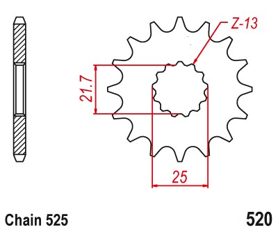 525-16T pignon avant pour Suzuki GSR600 GSR 600 K6,K7,K8,K9,L0 06-10 GSR600 Yoshimura