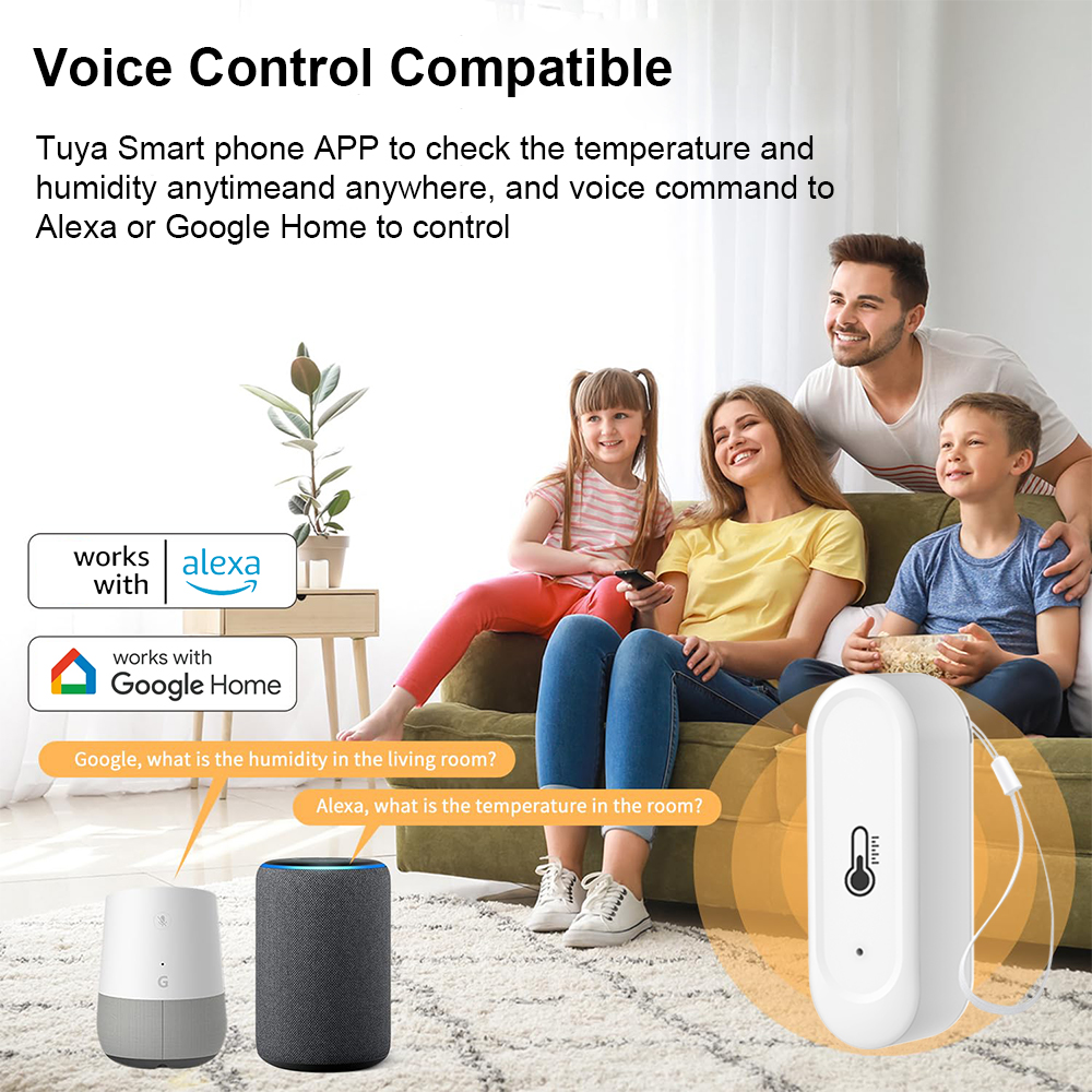 Tuya-estación meteorológica WIFI RF433, Kit de termómetro inalámbrico, Sensor de temperatura y humedad interior, monitoreo remoto de teléfono