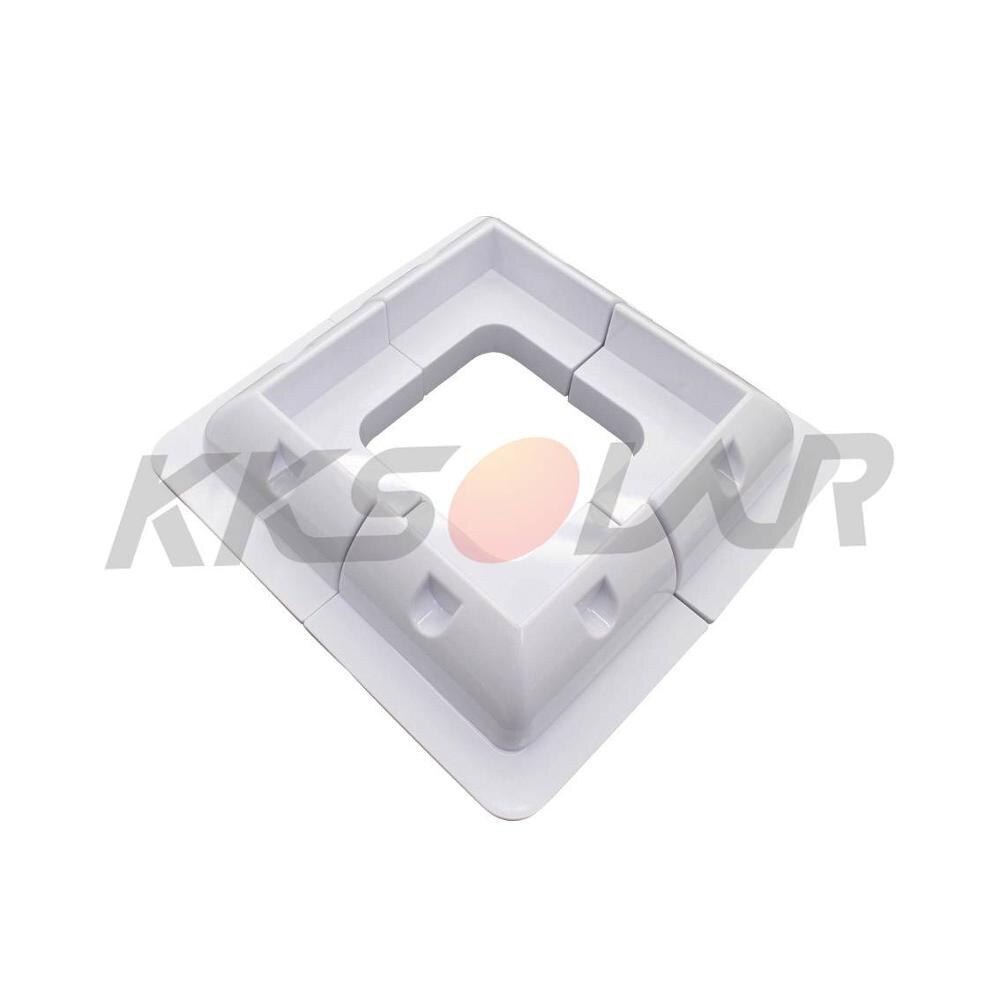 4pc Solar Panel Mounting Bracket White Rectangle Set-Free Corner Bracket Mount for RV, Boats, Caravans, Marine, Motorhomes