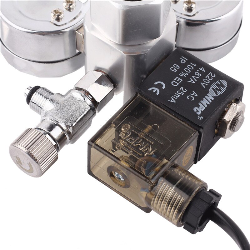 Akvarie  co2 regulator  w21.8 220v magnetisk magnetisk kontraventil akvarie bobletæller  co2 kontrol vand plante akvarium værktøj