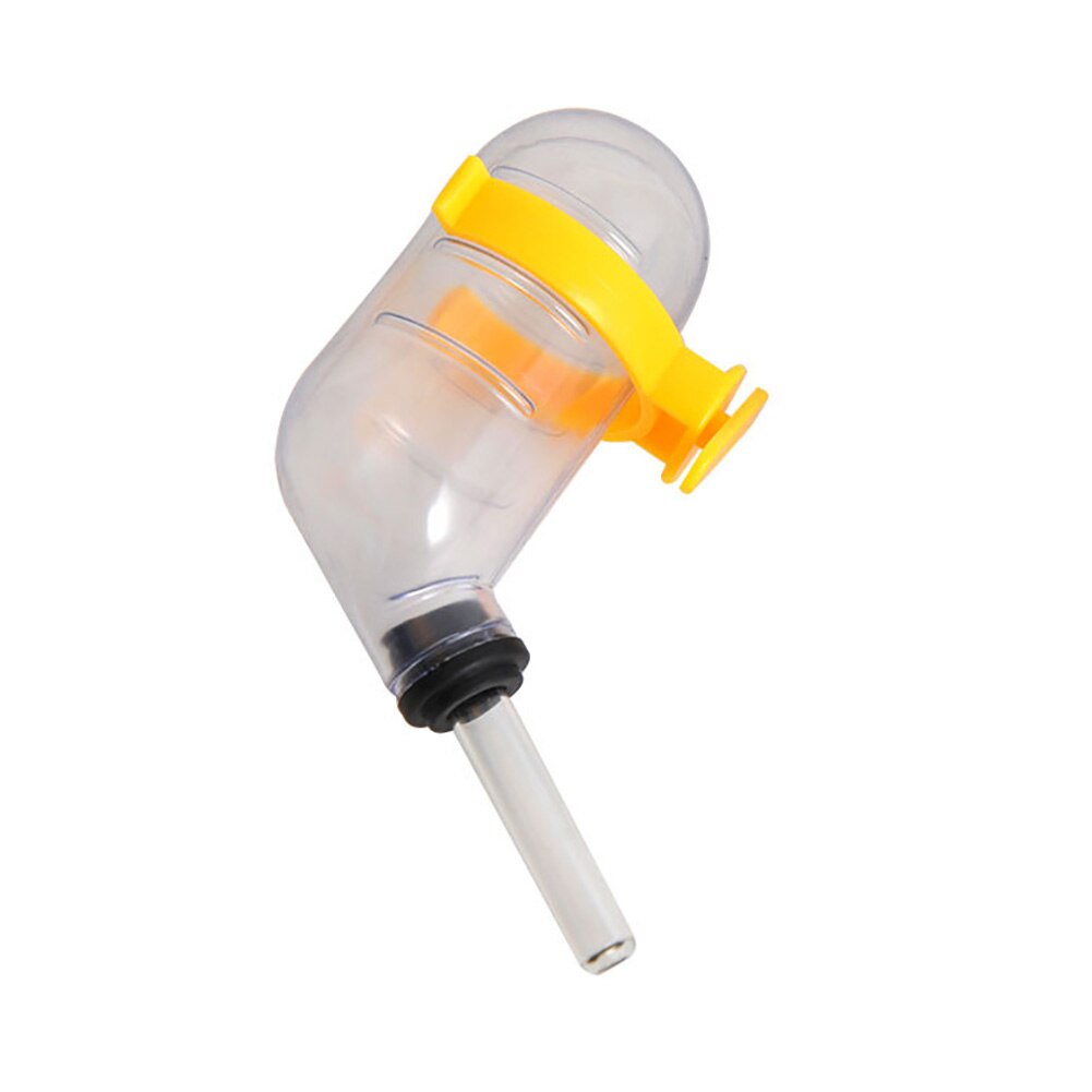 Hamster vattenflaska 1pc 50ml läckagesäkra vakuum husdjur hamster dricksvatten dispenser matarflaskor: Gul